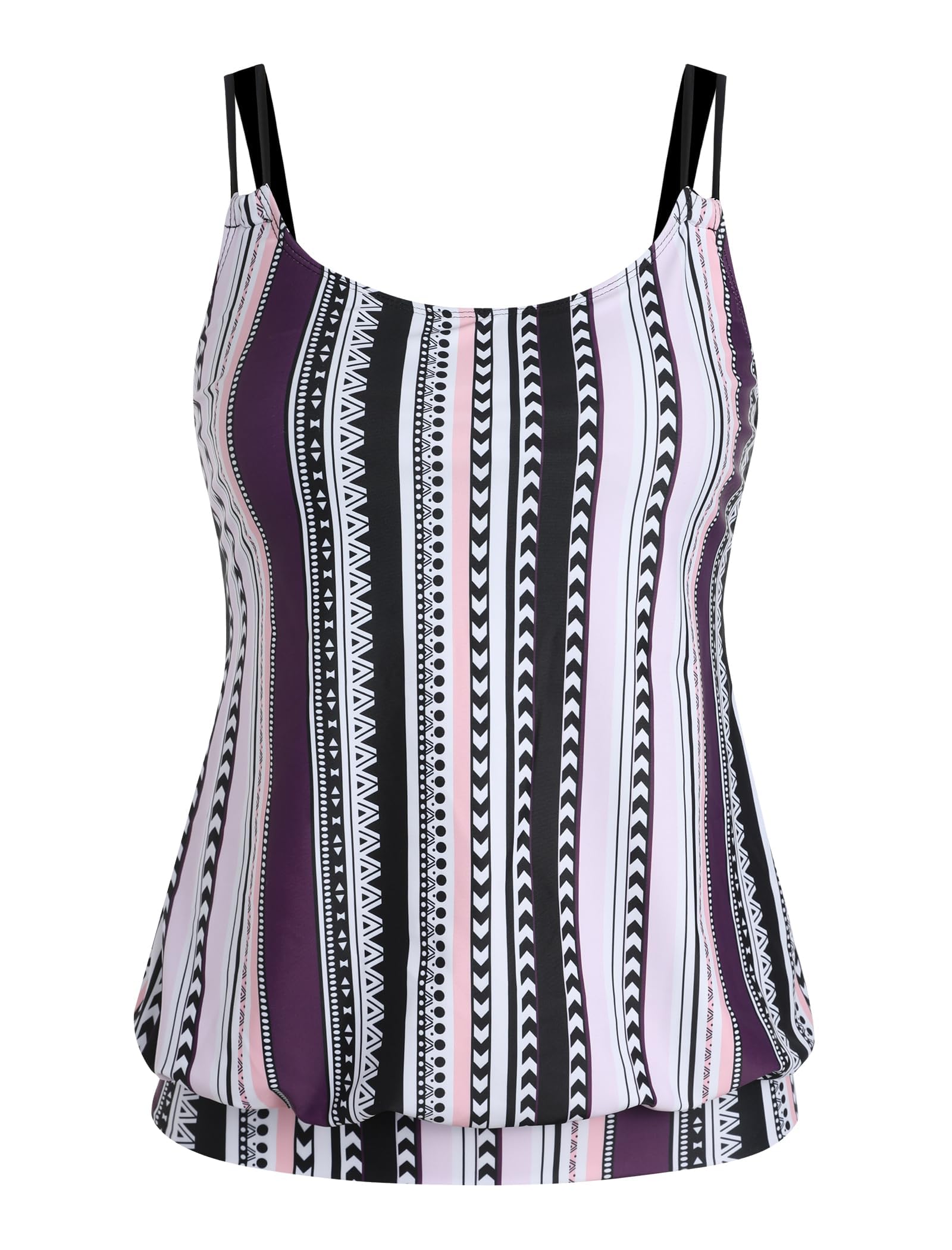 ZAFUL Damen Tankini-Oberteil Bluse Bauchweg Schwimm Top Loose Fit Badeanzug Bademode Top nur