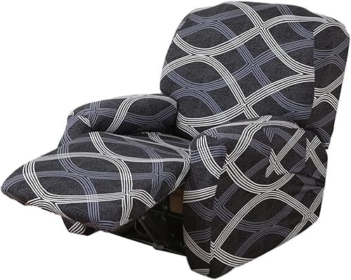 Eco-Ancheng Fundas reclinables elásticas de 4 piezas, fundas para sillas reclinables Lazy Boy, fundas antideslizantes para sofá reclinable de 1