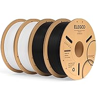 Vista 11 de ELEGOO - Filamento de ácido poliláctico PLA Plus de 1/16", negro, 8.82 libras, resistente y duradero, precisión dimensional +/- 0.02 mm, paquete