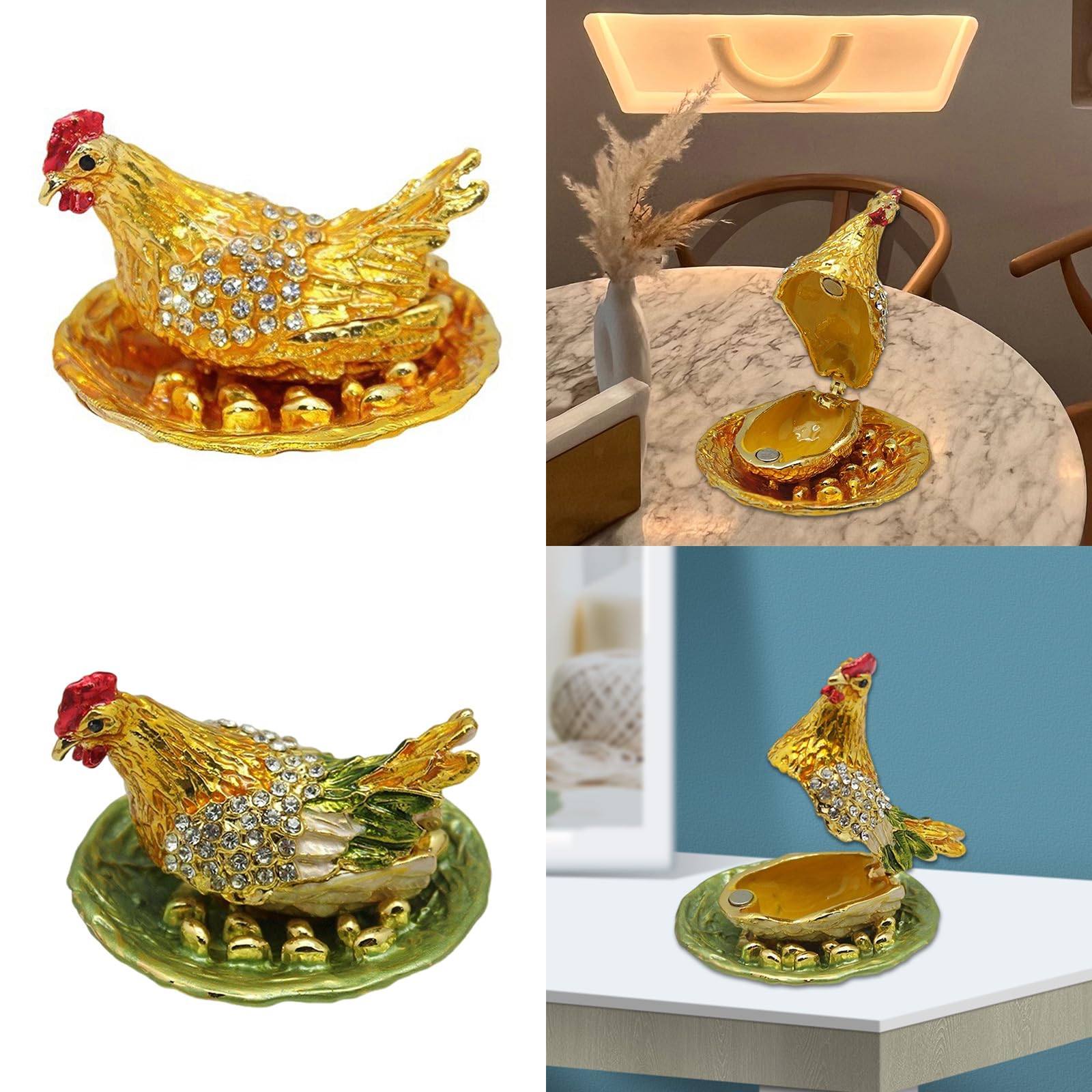Gallo D'ottone, Statua di Arredamento di Pollo Feng Shui Collezione di