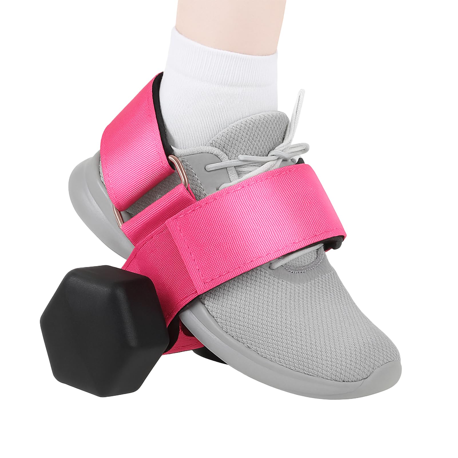 Fitness Tibialis Trainer Dumbbell Foot Strap - Monkey Feet Dumbbell Leg Muscles Strength Suitable For Home Leg Training Ankle Weights (Pink)
