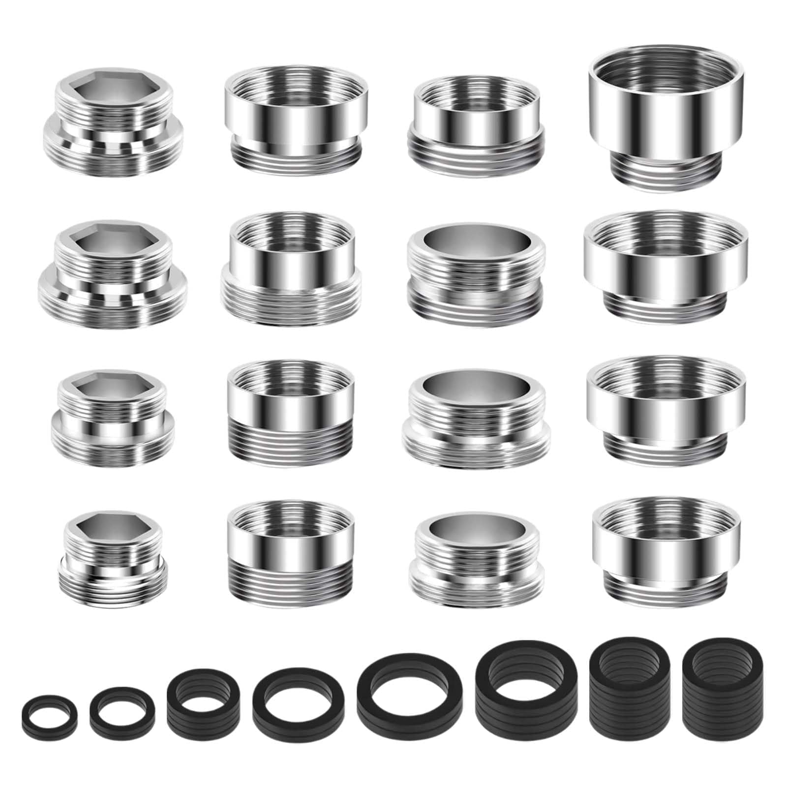 16 Piezas Set Adaptador Con Rosca Macho Hembra, Adaptador De Latón Para Grifo, Adaptador Para Grifo, Conector De Aireador De Grifo, Adaptador Universal Para Grifo, Adaptador De Calidad Para Grifo