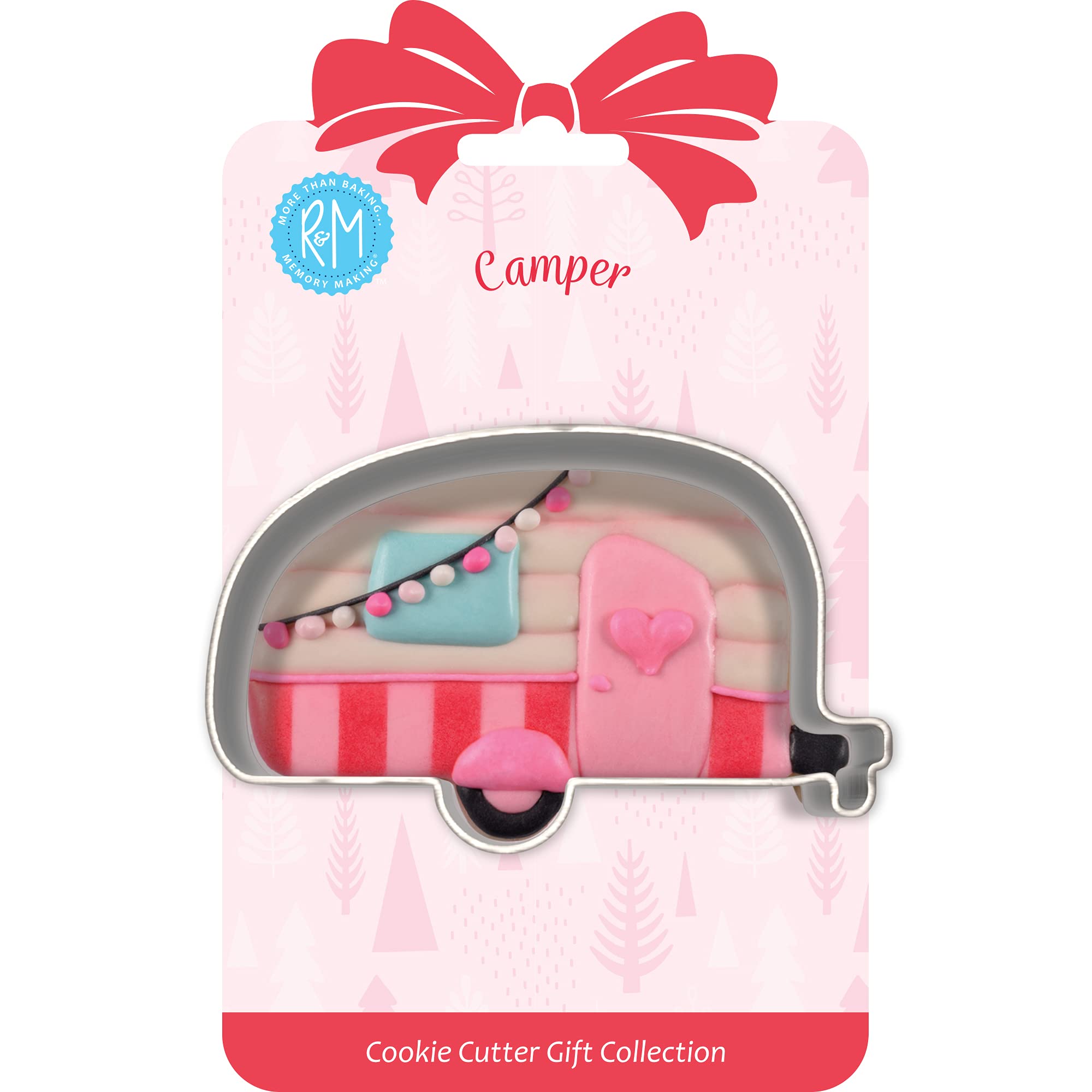 R & M International Cortador de galletas de acero estañado 8001, 9,5 cm, etiqueta de regalo