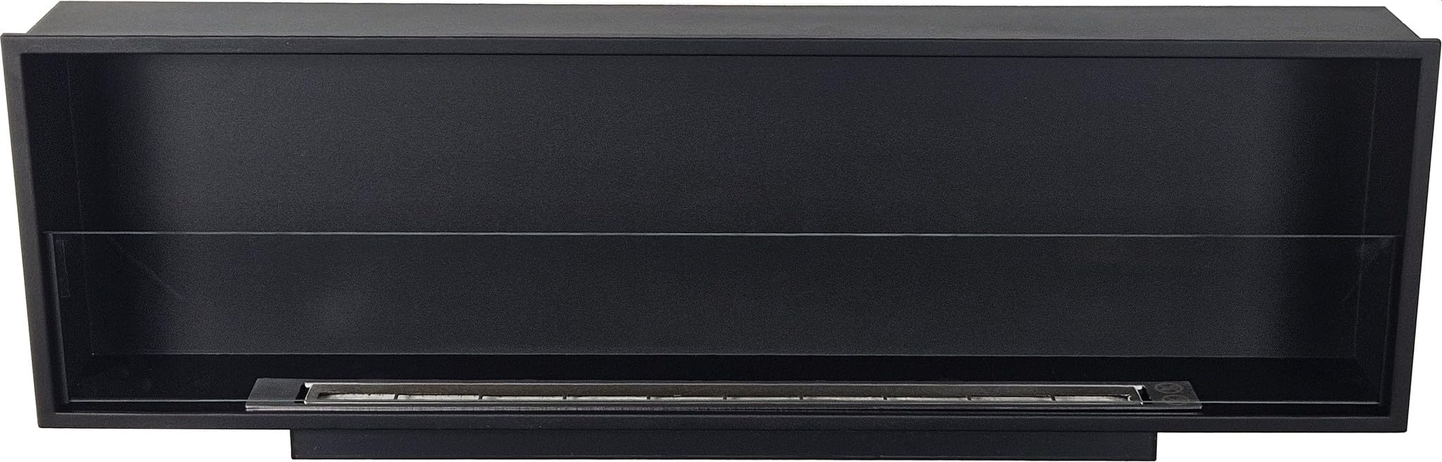 Biocamino JUNO da 114 cm da parete e da incasso con vetro - Aflamo