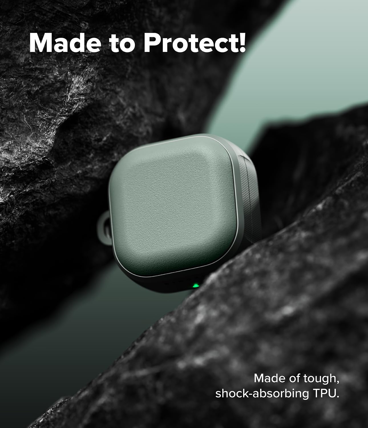 Ringke Onyx Funda Magnética para Samsung Galaxy Buds 4 Pro / 4 [Compatible con MagSafe] Previene Manchas de Grasa, Se Siente Bien en la Mano, Carcasa Antideslizante - Verde Salvia
