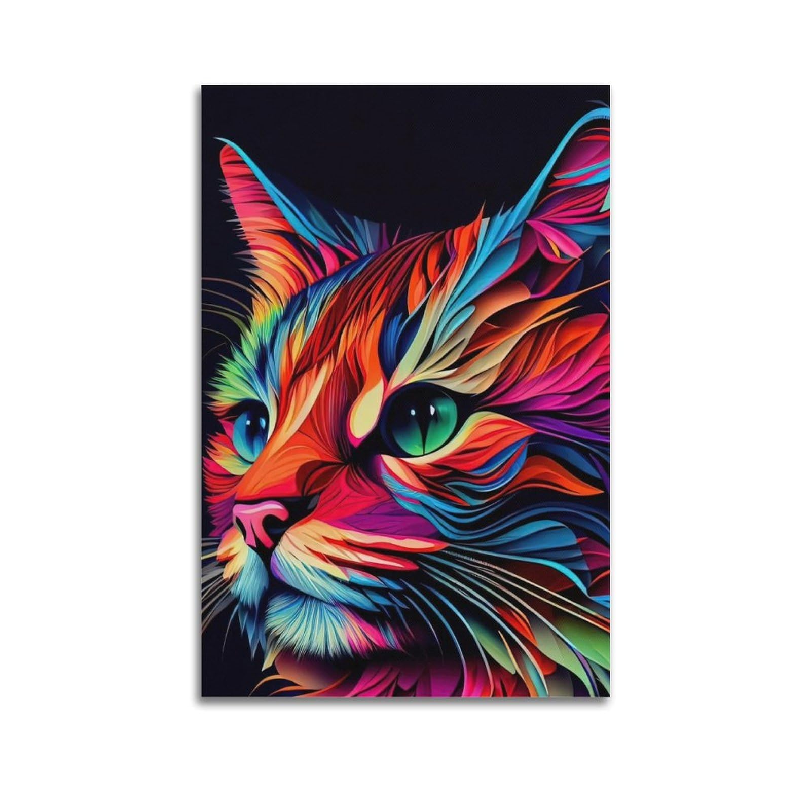 CPGLJD Animal Poster Colourful Kittens Poster Decorative Painting Canvas Wall Posters And Art Picture Print Modern Family Bedroom Decor Posters 20x30inch(50x75cm)