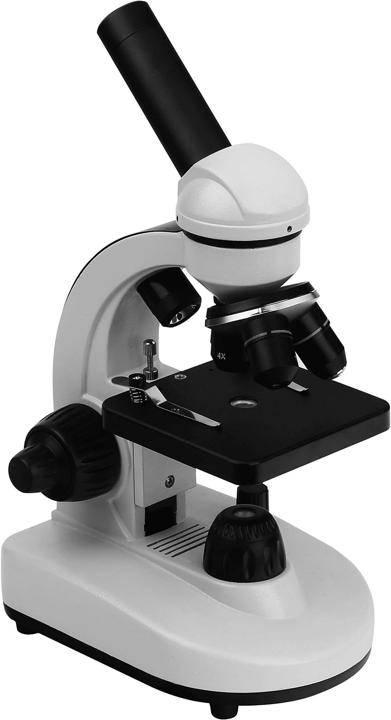 21B Monocular Compound Microscope 640x LED Coaxial Coarse and Fine Focusing with 9pcs Basic Biology Prepared Slides Sets 5pcs Blank Microscope Slides and 50pcs Square Cover Glass