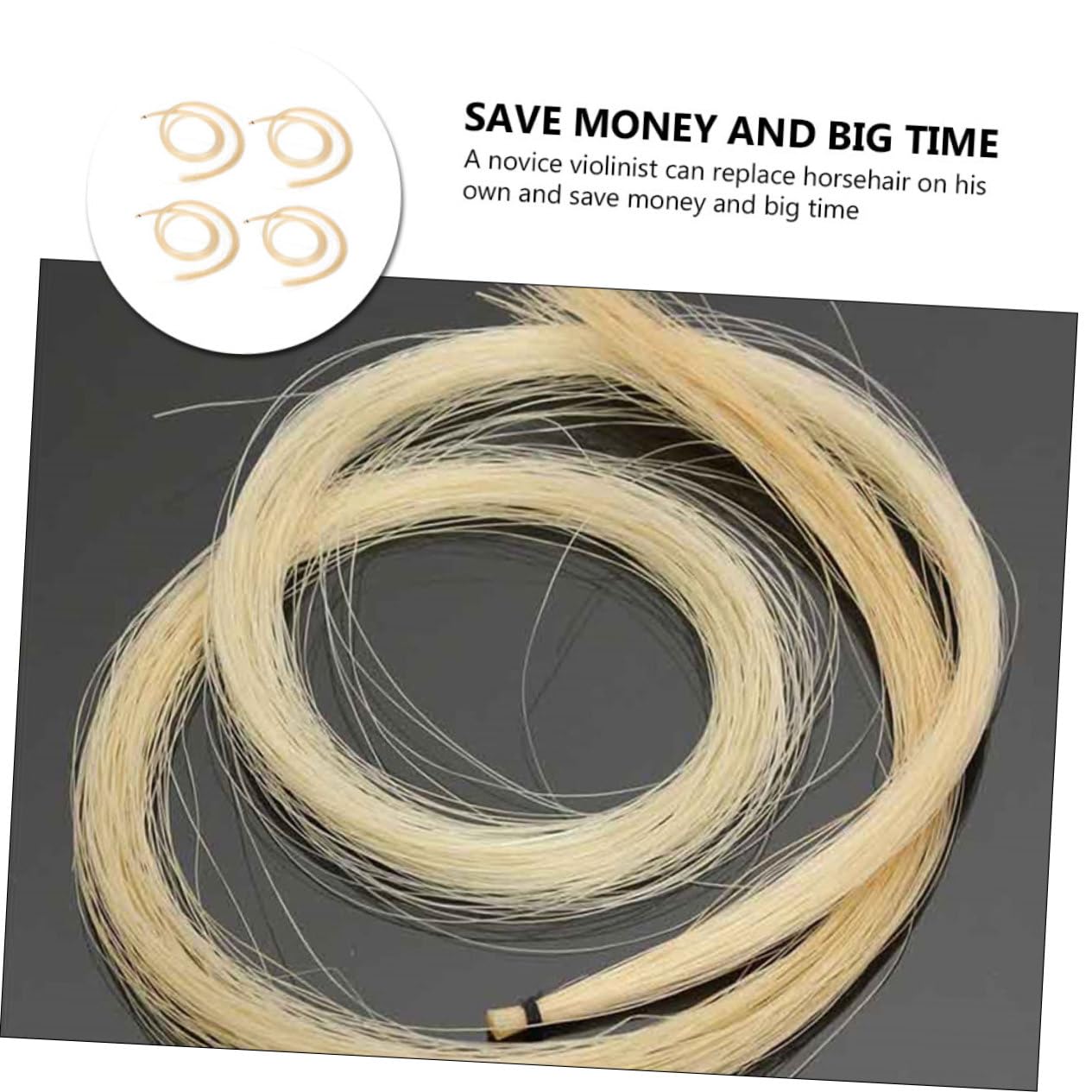 ibasenice 16piezas Pelo Para De Violín Accesorio Natural Para Reparación De Violines Para Casa y Escuela