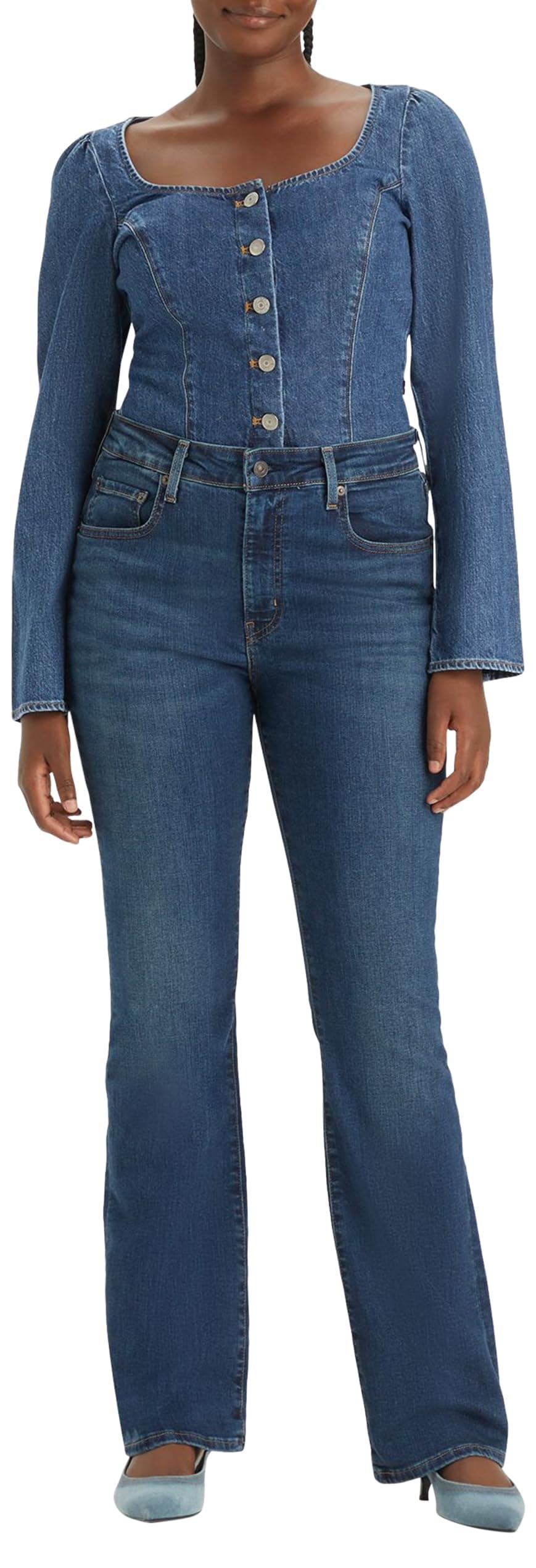 Levi'S 725 High-Rise Bootcut Jeans - Blue Wave Dark