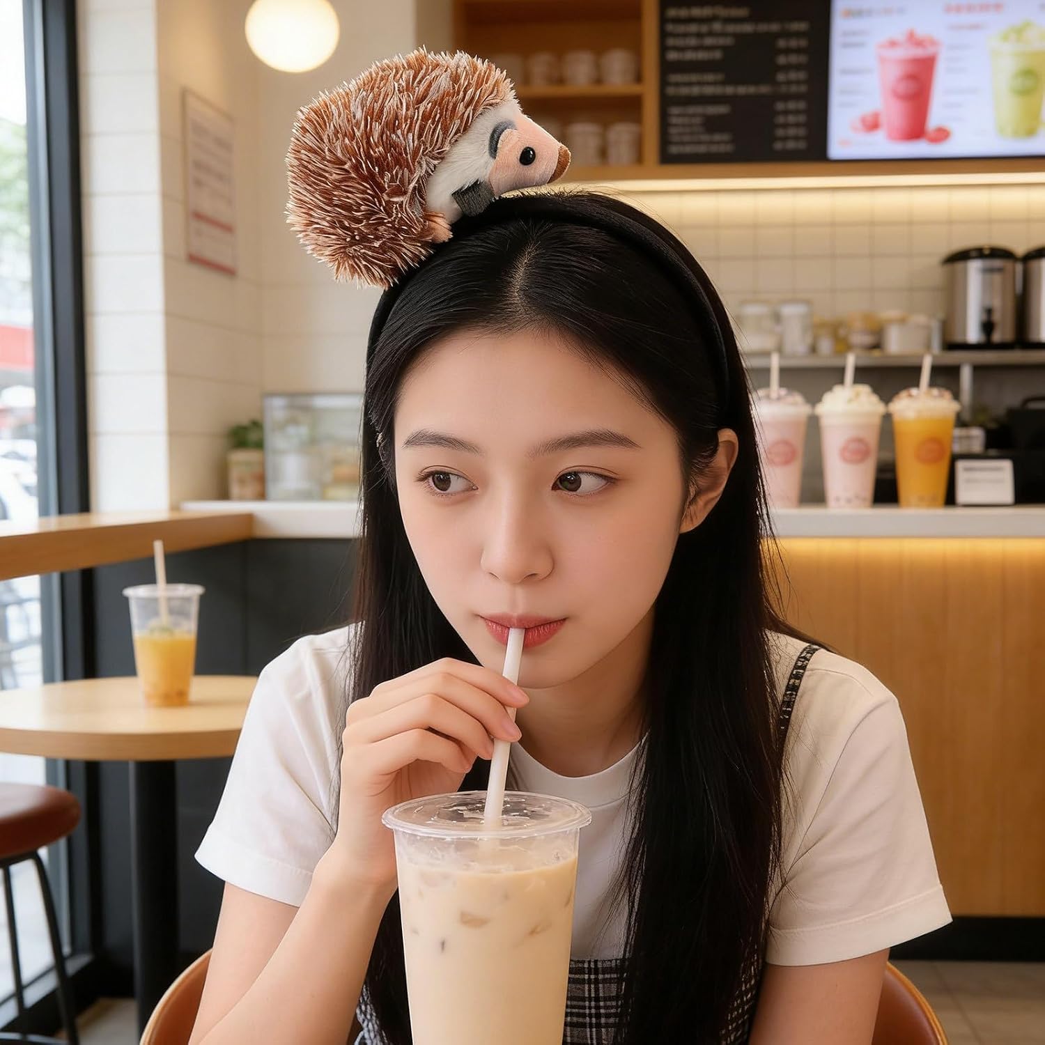 Halloween Hedgehog Headband - Fluffy Hedgehog Hairband for Cosplay Dress-Up - Cartoon Animal Hair Hoop for Novelty Festival Party Headwear Birthday Events