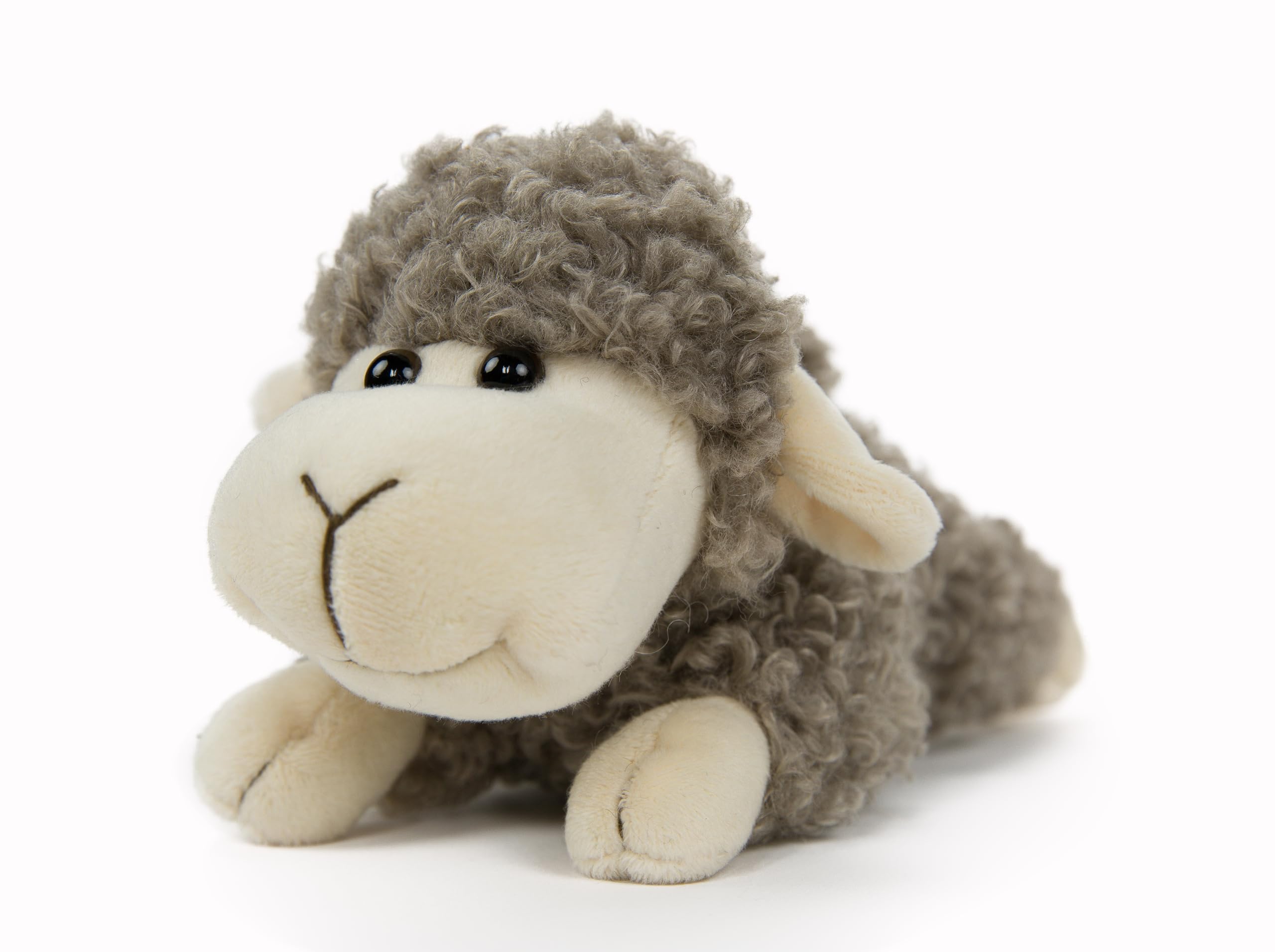 Tiny Heart Sheep Stuffed Animal, Sheep Plush Toy, Lamb Stuffed Animal Cute Soft Stuffed Lamb Kids Boys and Girls Gift Home Decor Cuddly Grey Lamb Toys (Prone Position)