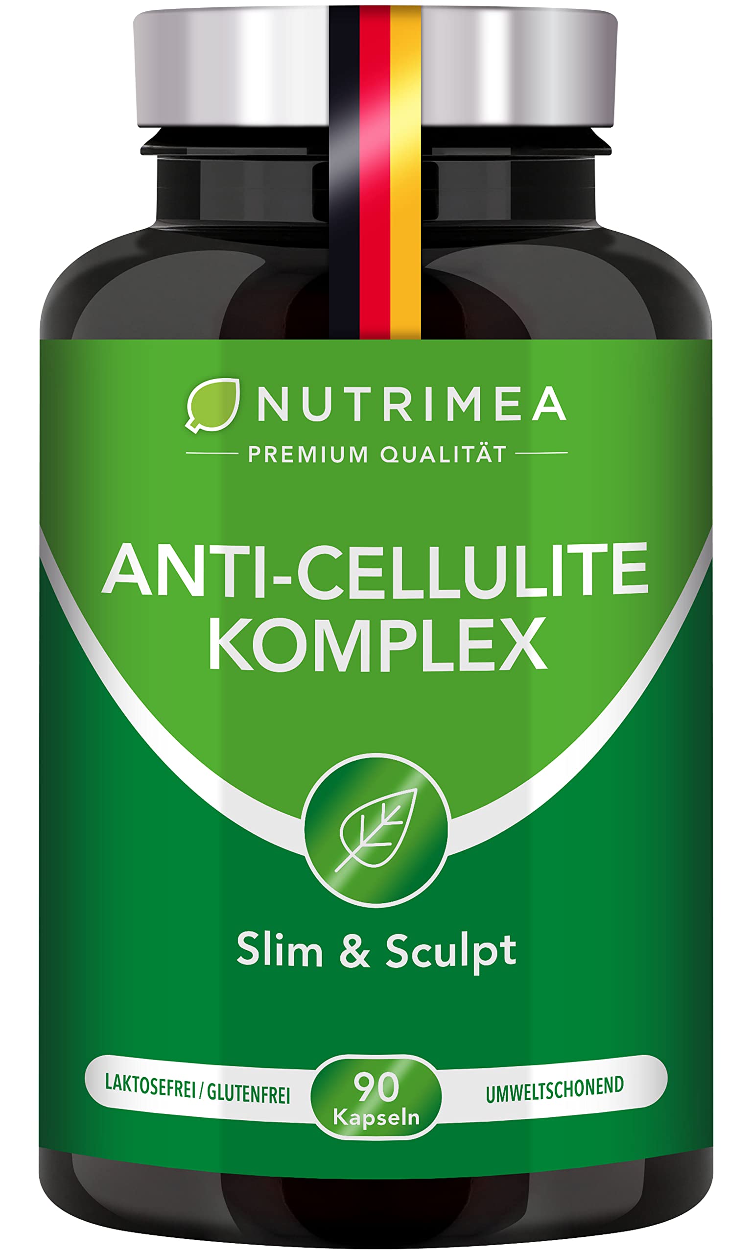 Slim & Sculpt - Anti-Cellulite Komplex - Patentierte Formel mit Sinetrol® - Citrusfrüchte, Guarana, Traubentrester - 90 Kapseln gegen Orangenhaut - Premium Qualität - Nutrimea