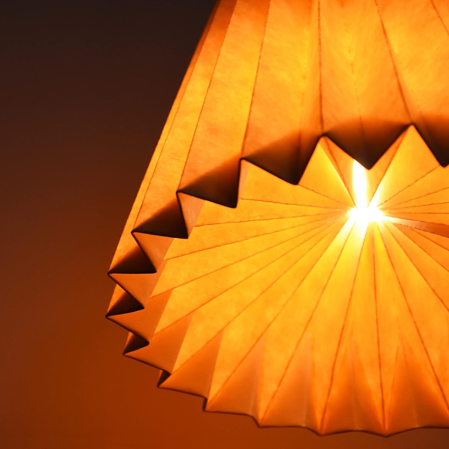 Beige paper origami lampshade; TIPI Mini Single pack