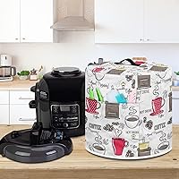 Vista 3 de Cubierta antipolvo compatible con olla a presión de 3 cuartos y accesorios adicionales, para olla arrocera eléctrica y freidora de aire, cubierta