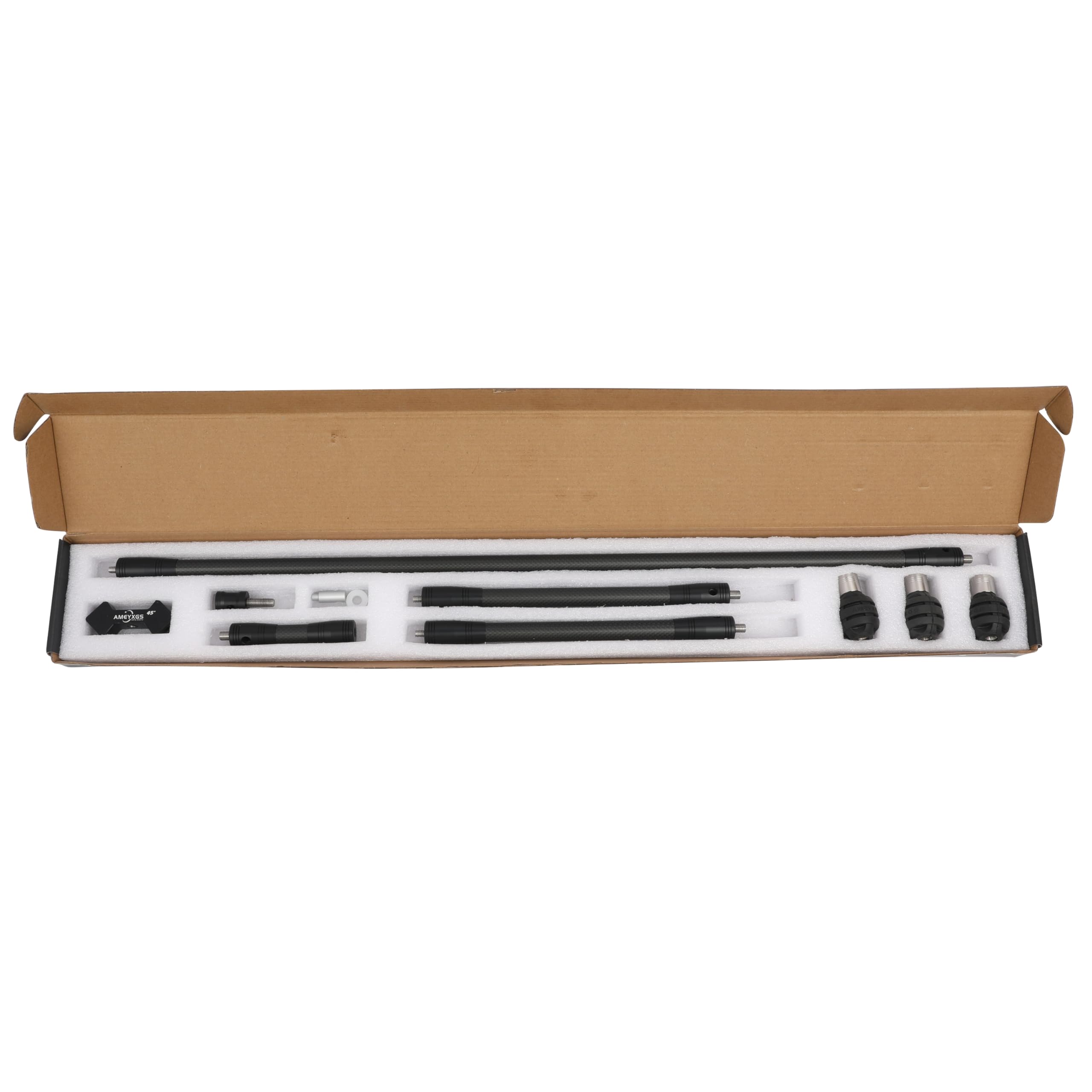 Sistema di stabilizzazione in Carbonio per Arco, Set stabilizzatore Barra di bilanciamento, aste di Estensione Ammortizzatore da 28 "e 30" per Arco Composto ricurvo