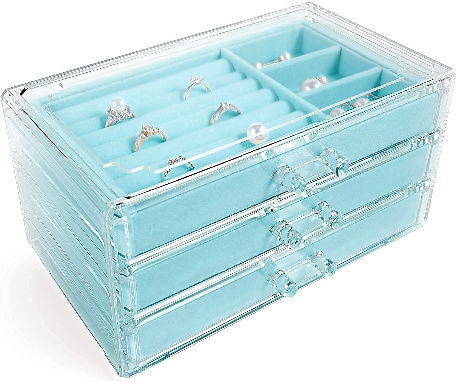 Storage Box Jewellery box storage box for jewellery Womens jewellery box with 3 4 drawer used for rings