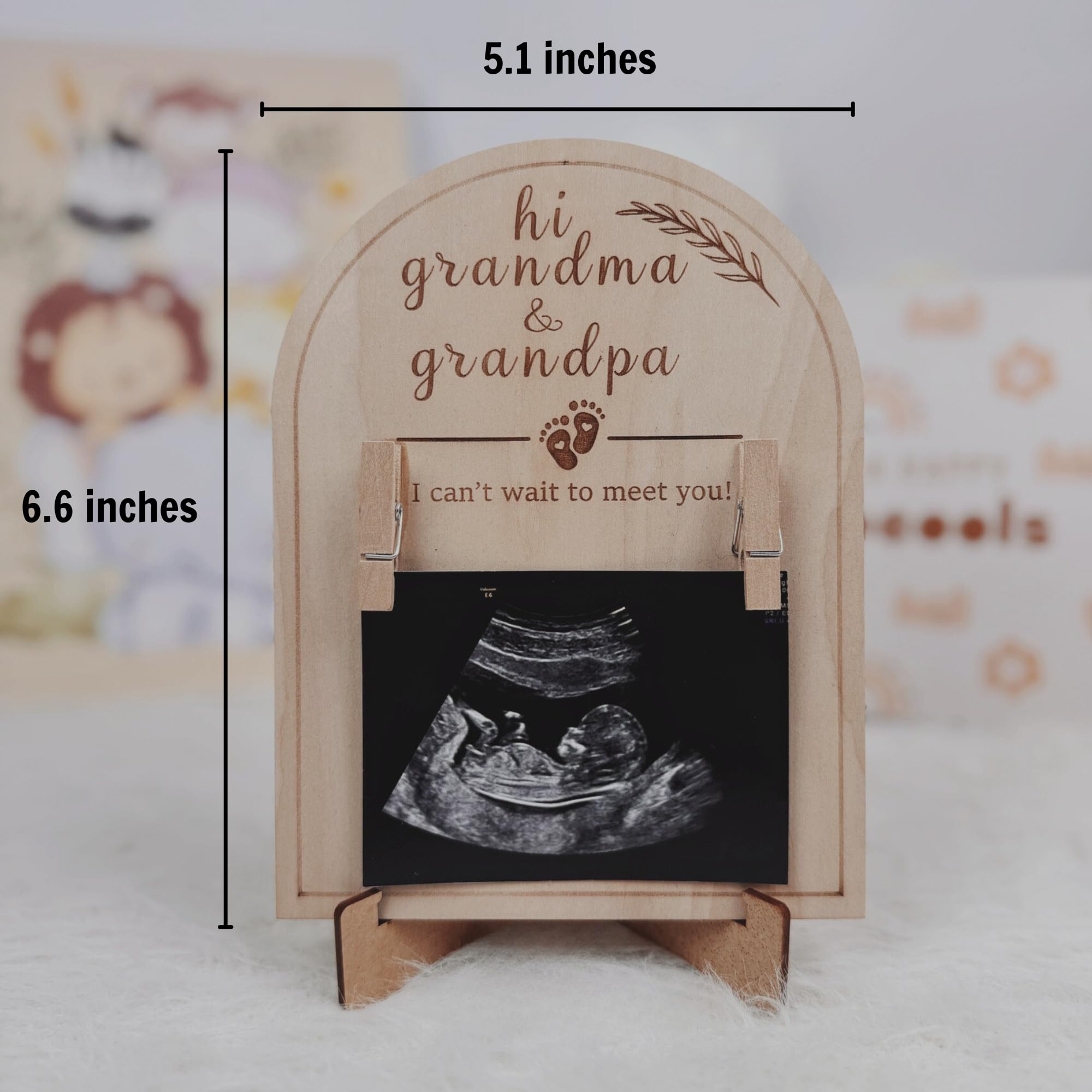 Cornice per foto con sonogramma (nonna e nonno)