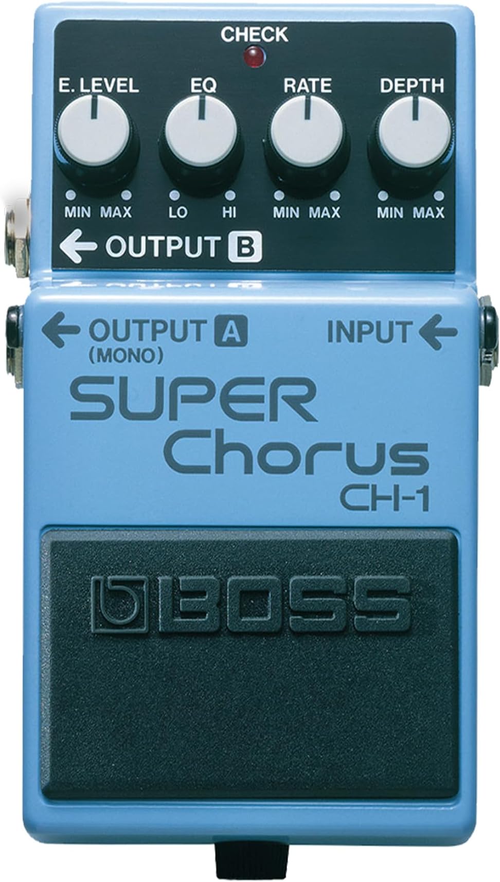 BOSS CH-1 SUPER Chorus | Classic Compact Chorus Effects Pedal | Cystal-Clear Tone for Guitar & Keyboards | Versatile Sound Shaping | Mono & Stereo Connectivity | Easy-to-Use Controls