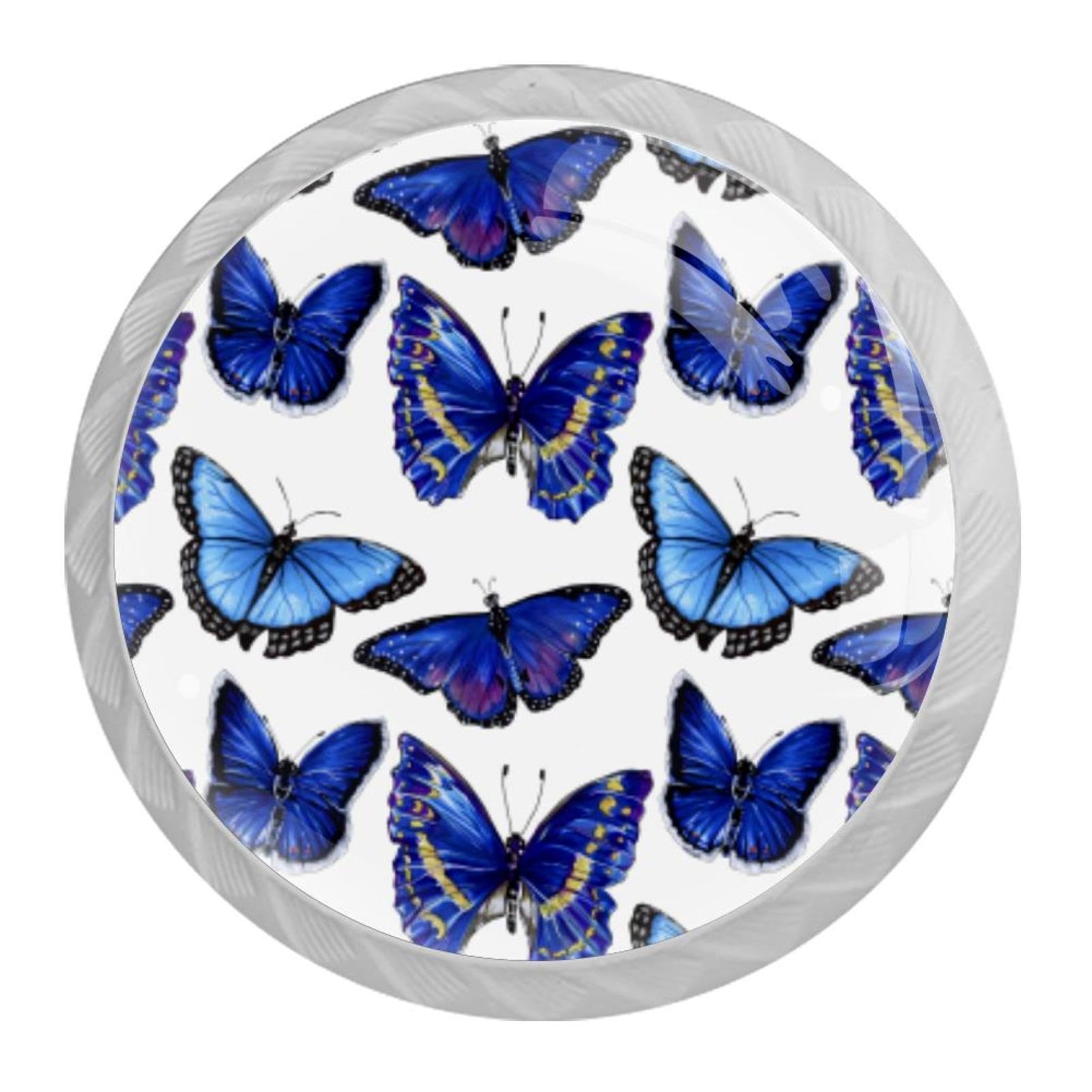 Tqmspg Multi20 4 Pieces Drawer Pulls Butterfly Pattern Door Knobs Dresser Handles For Kitchen Wardrobe Cupboard Hardware Furniture