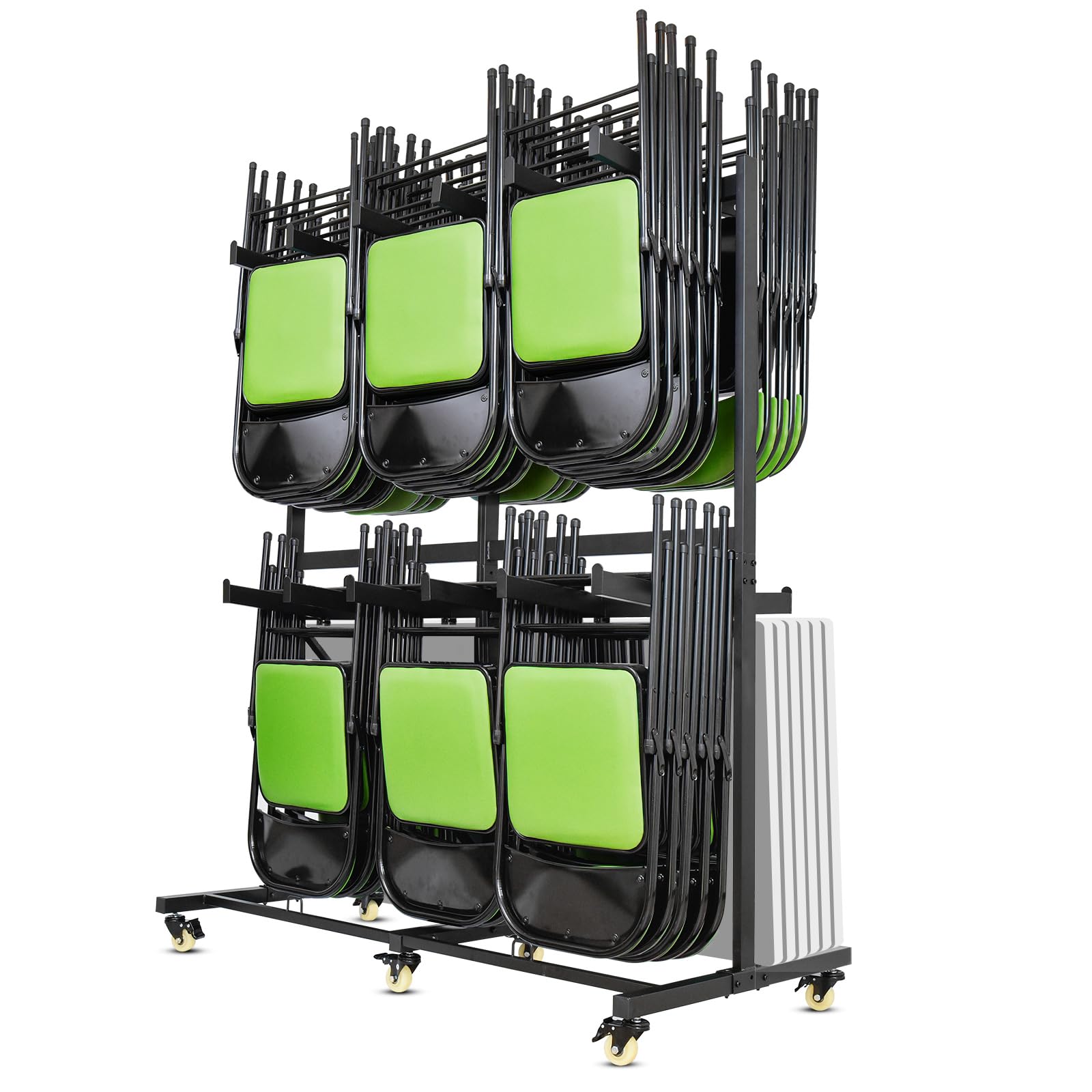 Photo 1 of ?Folding Chair Cart Heavy Duty, 800 lb Capacity Folding Chair Rack Holds 84 Chairs, Chair Cart for Folding Chair Storage & Transport, Chair Rack for Church Banquet Wedding Party