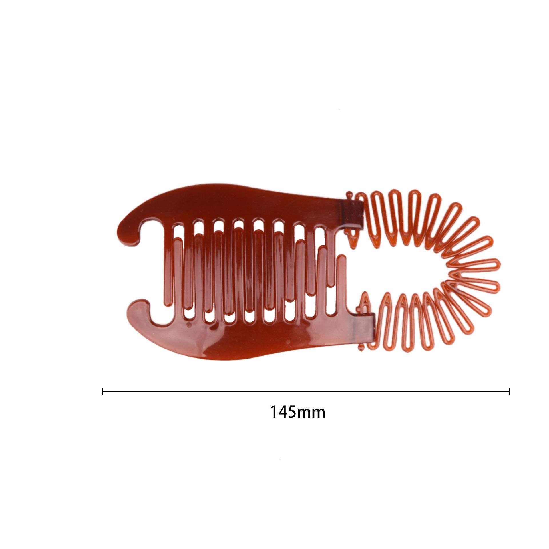 8 x flexible ineinandergreifende Bananen-Clips aus Kunststoff für Damen, mit tiefen Zähnen.