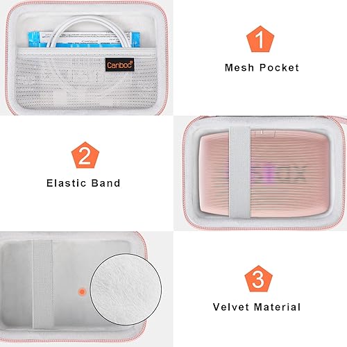 Vista 14 de Canboc Funda rígida para impresora Fujifilm Instax Mini Link 3/Fujifilm Instax Mini Link 2/Instax Mini Link para smartphone, bolsillo de malla