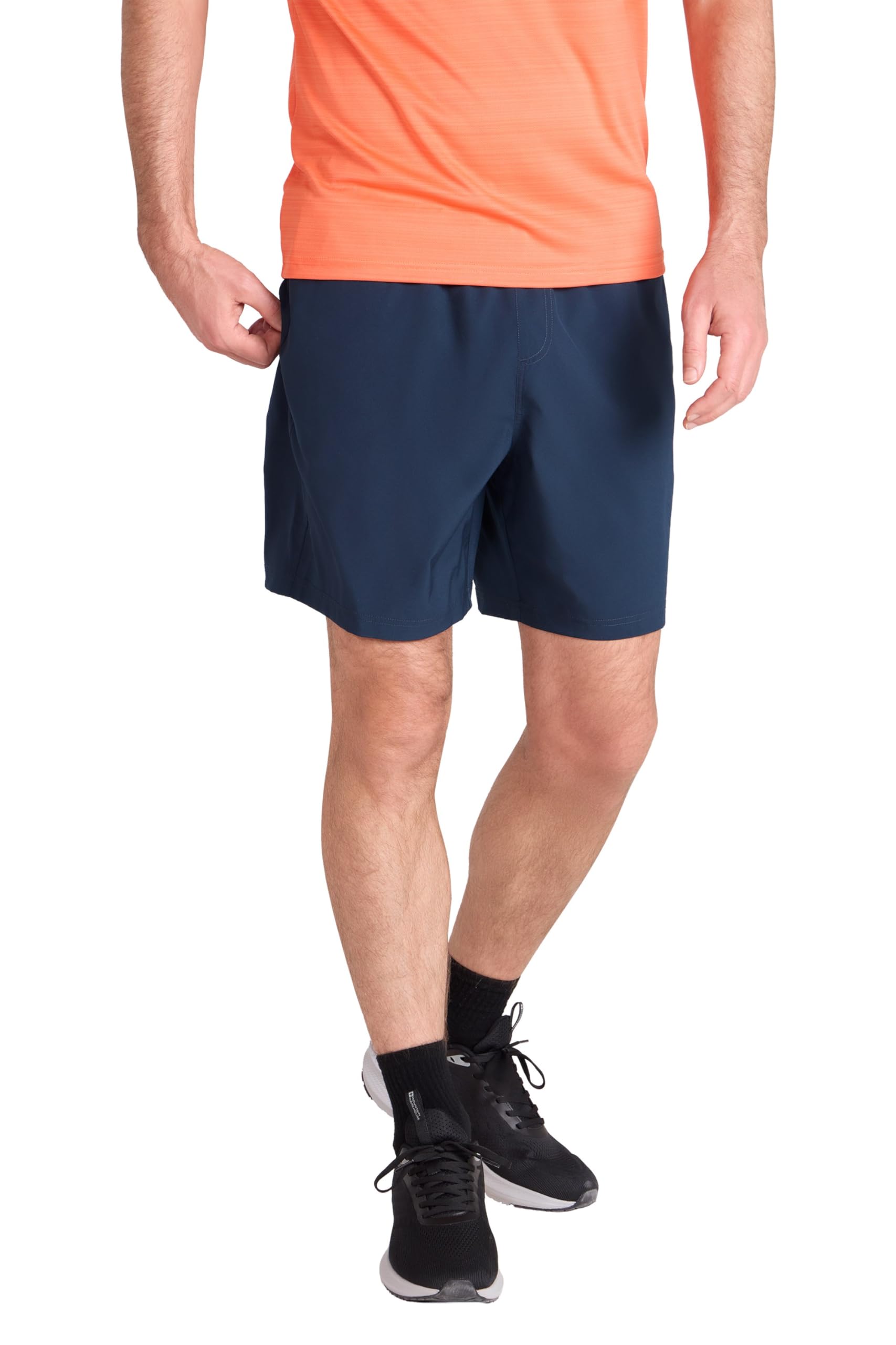 Mountain Warehouse Men's Navy Hurdle Running Shorts - Lightweight, Quick Wick, Elastic Waistband Pants, Mesh Pockets - For Spring Summer, Cycling, Hiking, Gym Xl