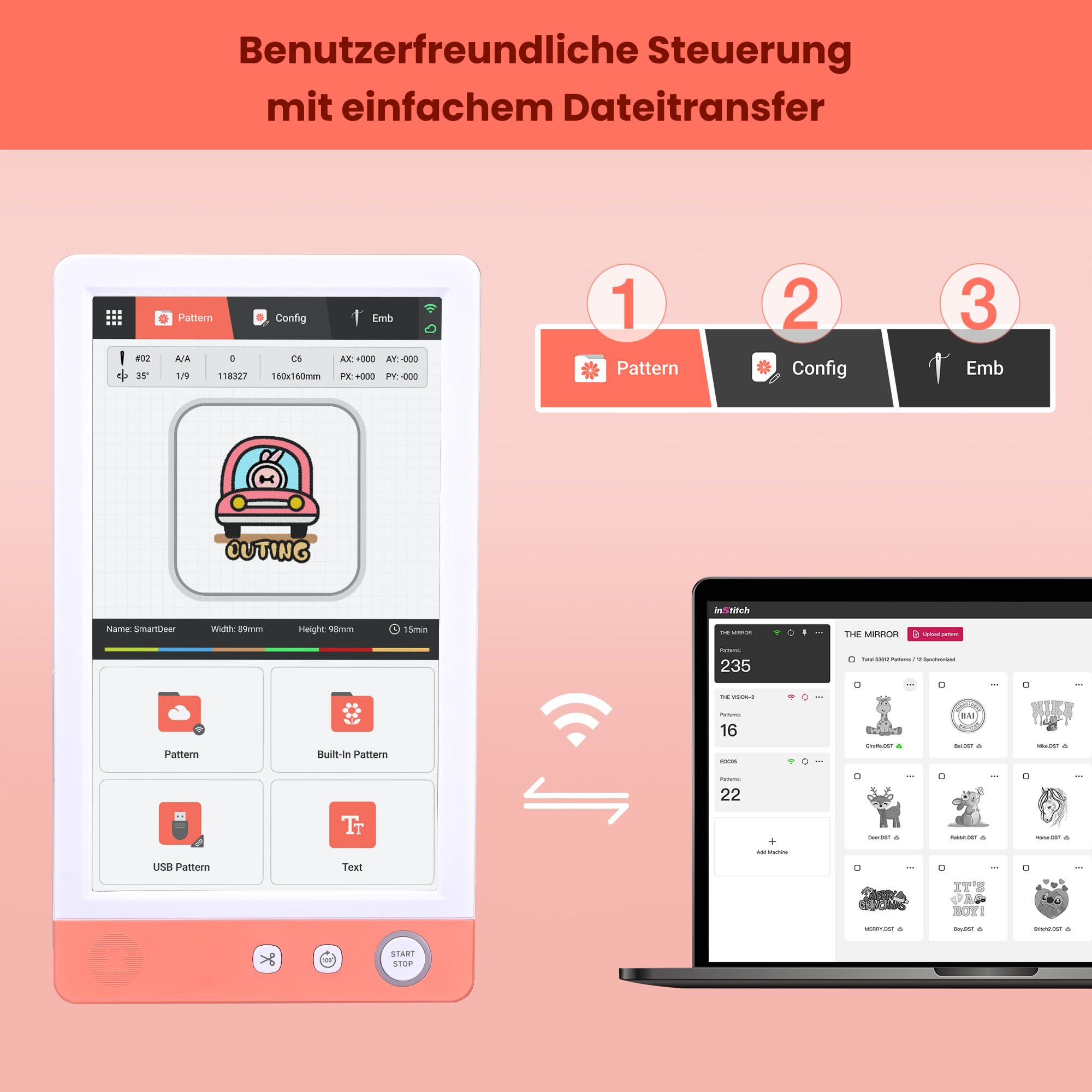 PooLin EOM - Professionelle Industrie und Kompakte Stickmaschine. Starten Sie Ihr kommerzielles Projekt. Personalisieren Sie Kappen, Hüte, Hemden, Pullover und vieles mehr.