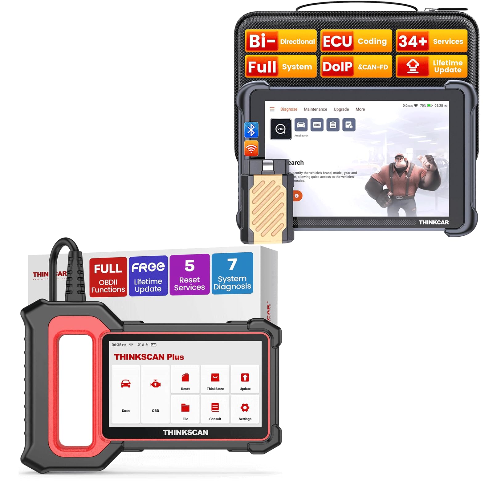 Amazon.com: THINKSCAN Plus S7 + 689BT Herramienta de escaneo