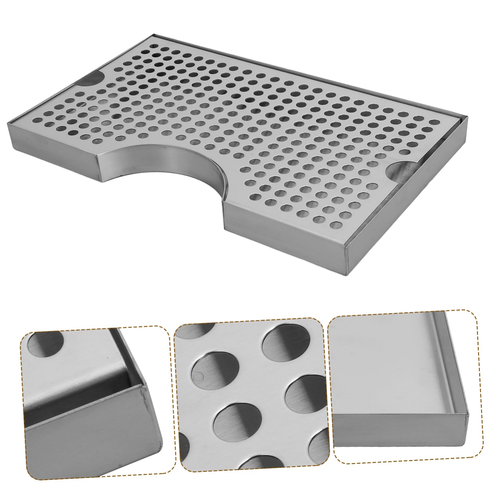 ULTECHNOVO Bandeja De Goteo Para Máquina De Cerveza Recogegotas De Acero Inoxidable Bandeja Para Dispensador De Cerveza Para Refrigerador De Barriles