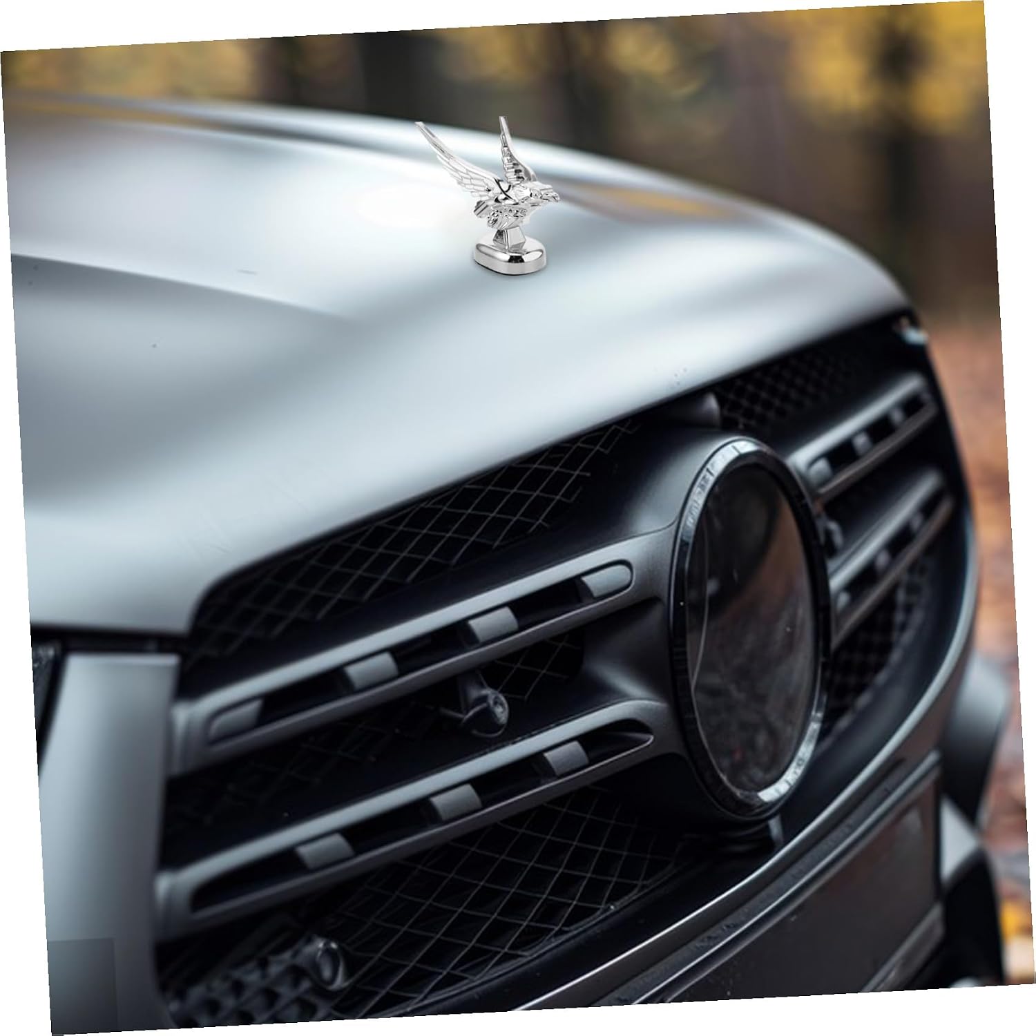 GARVALON Vintage Car Hood Ornament Metal Vehicle Engine Hood Decoration Fit Exterior Sticker Easy Install and Remove Stylish Auto Bonnet