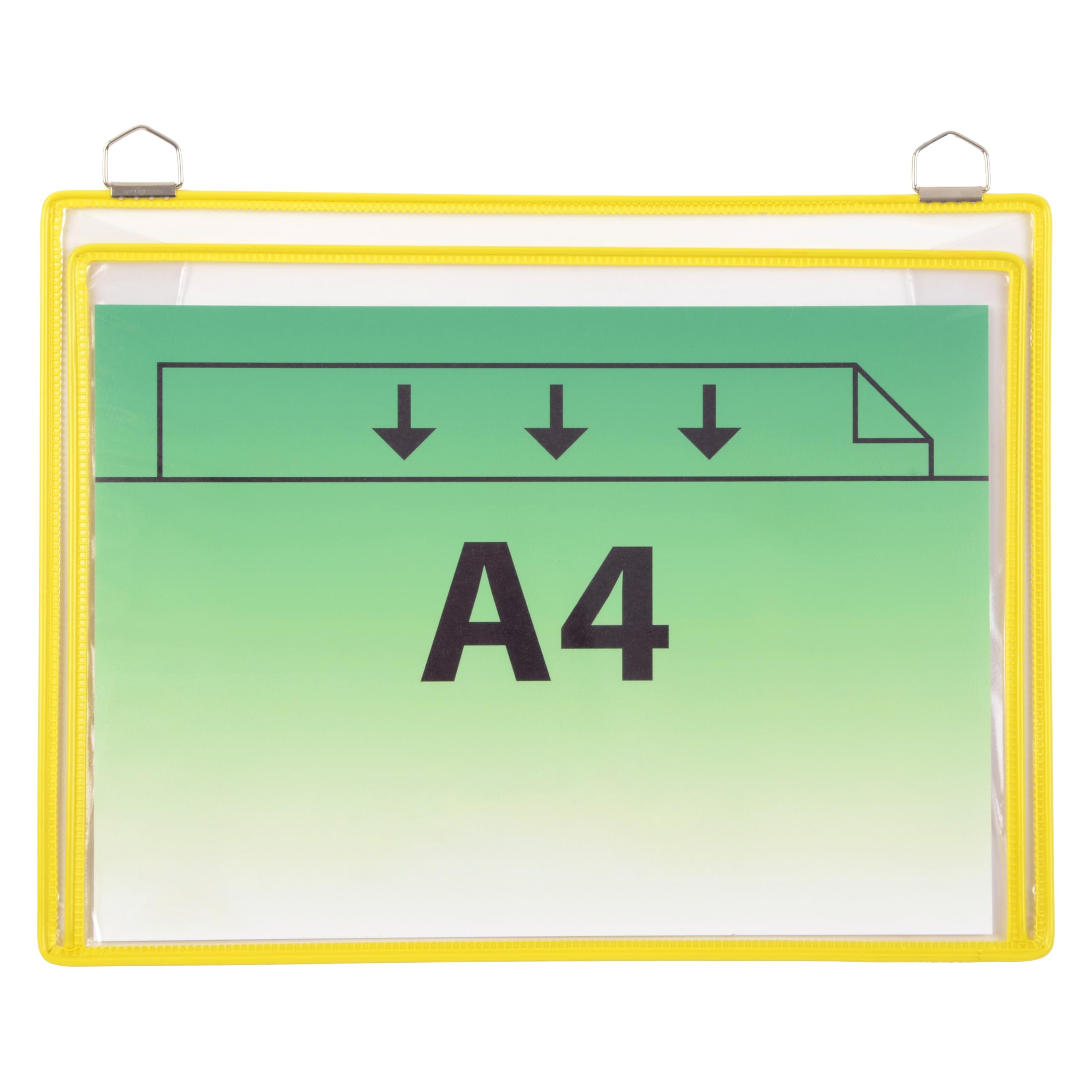 Djois, 340004 – Fundas Colgantes A4 con Fuelle, Amarillo, 5 uds