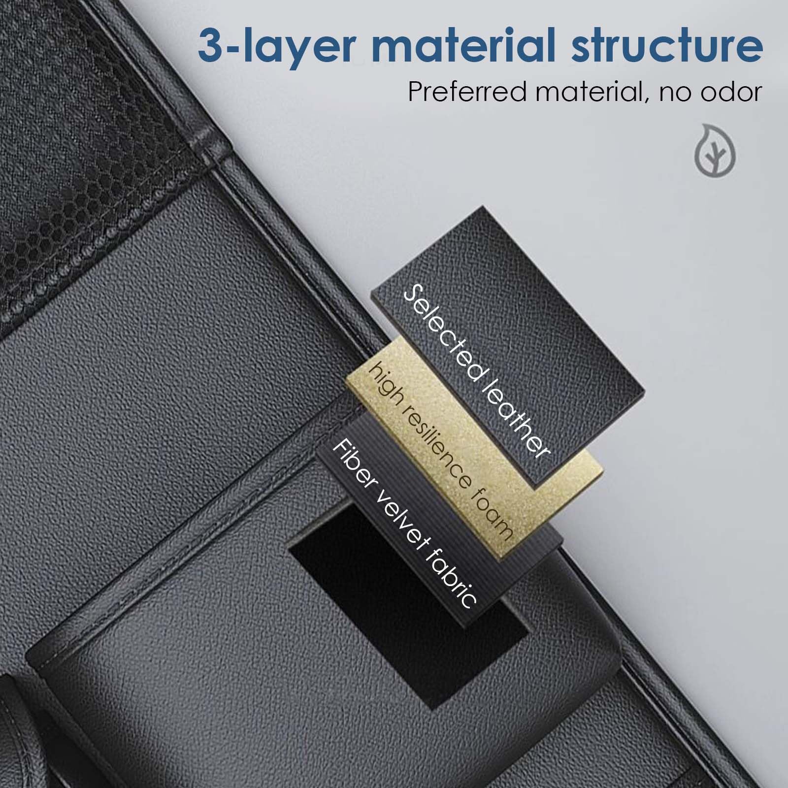 Organizer Auto Sedile con Vassoio da Tavolo Pieghevole, Posteriore Protezione Proteggi Sedile Auto Accessori, Organizer Macchina con Tasche Multiple, Impermeabile, Nero, 61x42 cm