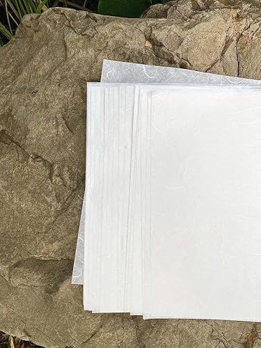 Miniatura 4 de 50 hojas A4 de fibra natural de morera, hojas de papel de morera, papel Washi, diseño de papel para manualidades, origami, para hacer tarjetas,