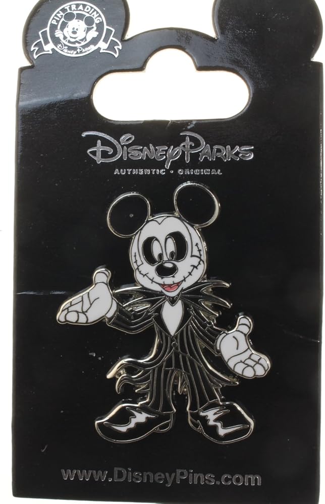 【海外ディズニー】ジャックスケリントン　ミッキー　ピンバッジ Amazon.co.jp: ディズニー ピンミッキー ジャック・スケリントン