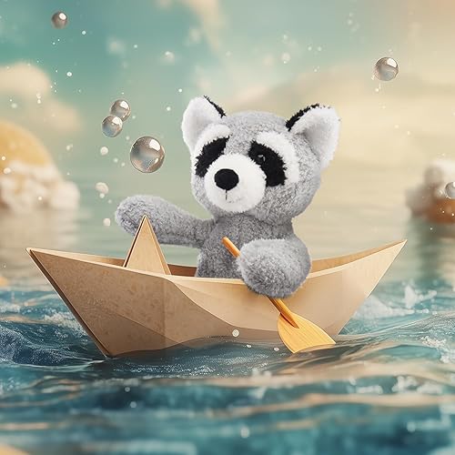 Miniatura 2 de Apricot Lamb Toys - Peluche de mapache de terciopelo suave, perfecto para niños (mapache de terciopelo, 10 pulgadas)