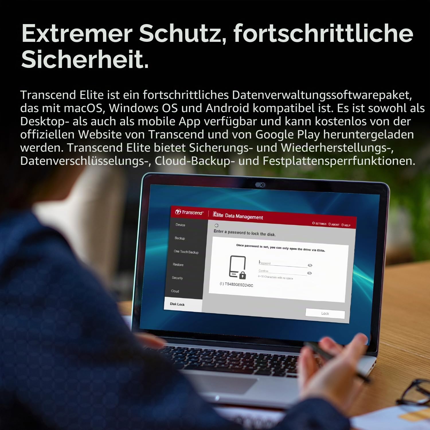 Transcend 1TB StoreJet 25C3S SJ25C3S Externe Festplatte TS1TSJ25C3S,1 TB,Type-C, USB 3.1 Gen 1