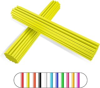 Cubiertas para Radios,PSLER 72 Piezas Cubiertas Protectoras Reutilizables para Llantas de Ruedas para Sillas de Ruedas, Motocicletas de Montaña - Amarillo Cubiertas Radios