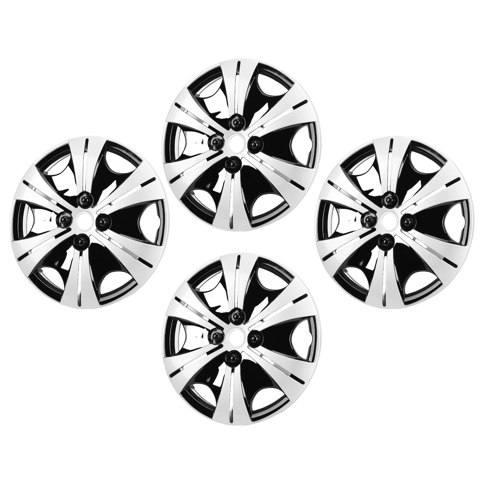 Jeffergarden Copricerchi per Coprimozzi da 14 Pollici, Tappi di Ricambio in Plastica ABS per Ruote in Acciaio, Design Universale a Scatto, Protezione del Cerchione, Facile Installazione per Auto,