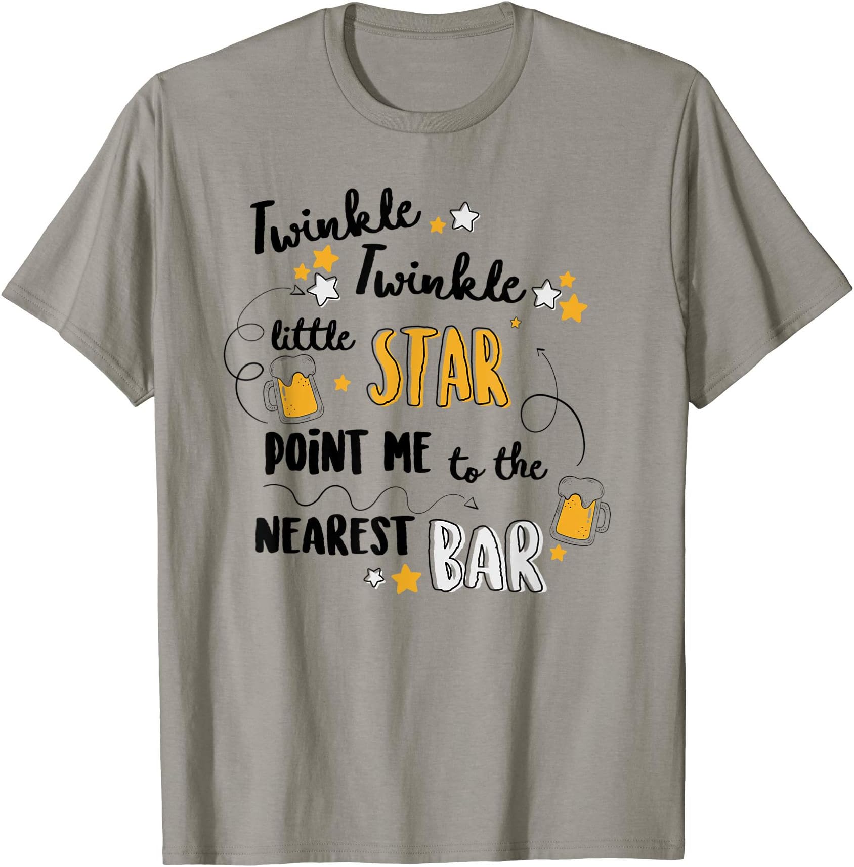 Twinkle Twinkle Little Star Point Me To The Nearest Bar T-Shirt