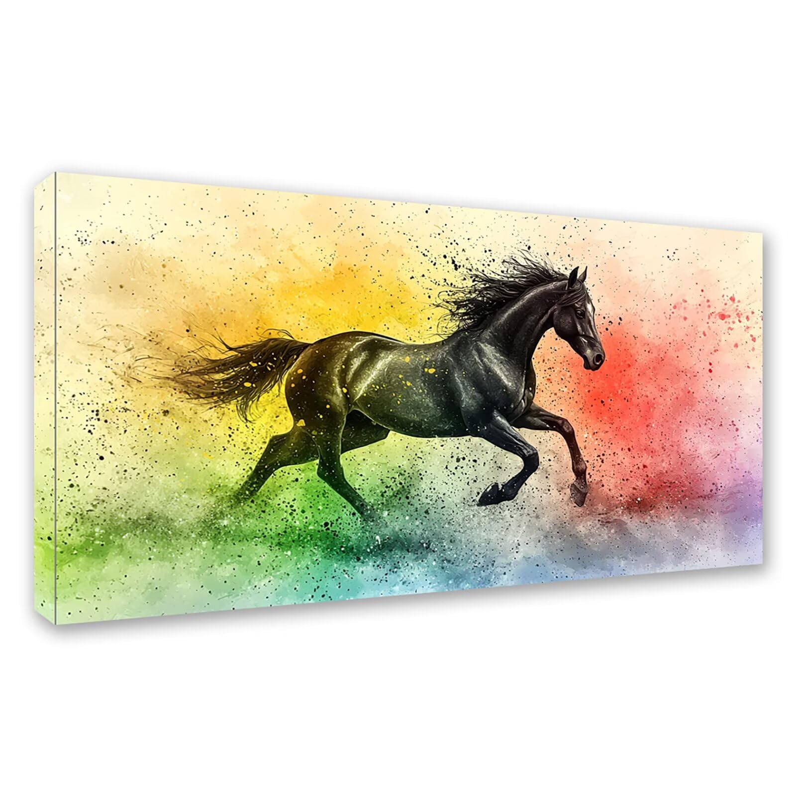 Diamond Painting Tier Diamant Painting Bilder Erwachsene Pferd, DIY Set Erwachsene Crystal Art, 5D Diamond Art Viereckige Steine, Strass Stickerei Kreuzstich Mosaik für Zimmer Deko 200x100cm 0J-980
