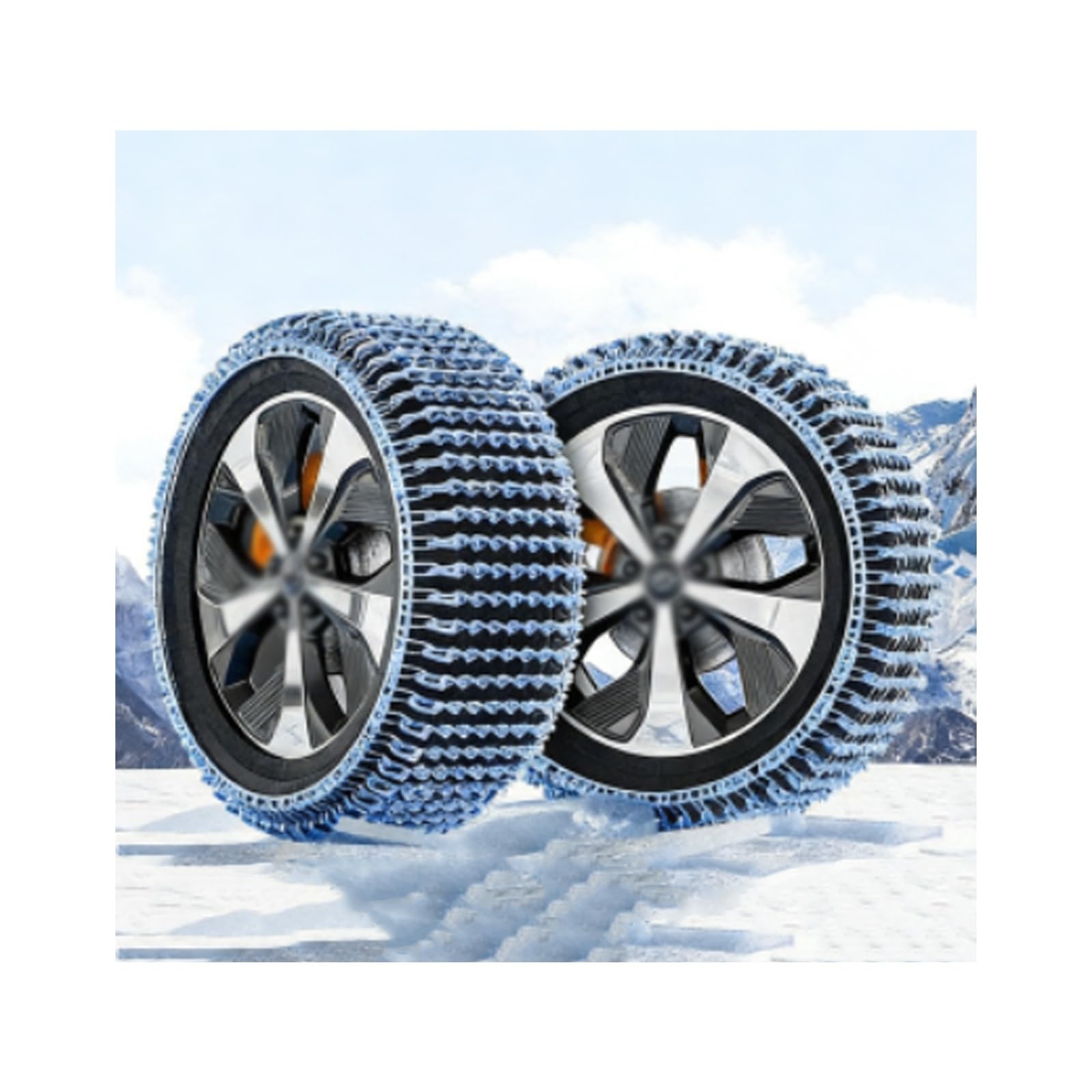 Cadenas Coche Nieve,Cadenas Ruedas Nieve, Para Camiones Ligeros, Suv, AutomóViles, Pickups, Paquete De 2 Antideslizantes,De Ancho De NeumáTico 155-295 Mm(275/50R18)