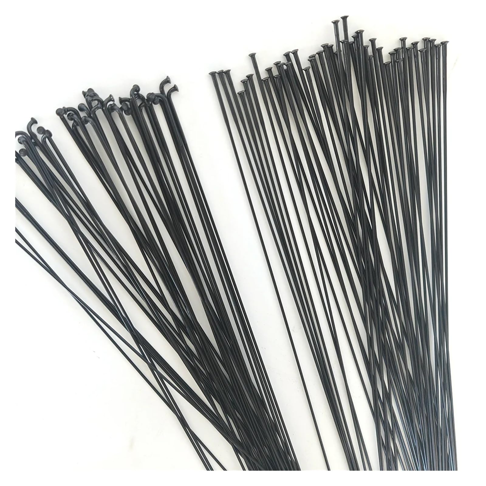 Raggi Bicicletta,Raggi di Ruota per Bicicletta Raggi Rotondi 14G Neri a Triplo Spessore in Acciaio Inox J Bend Straight Pull Racing Spokes 2.0-1.5 Raggi