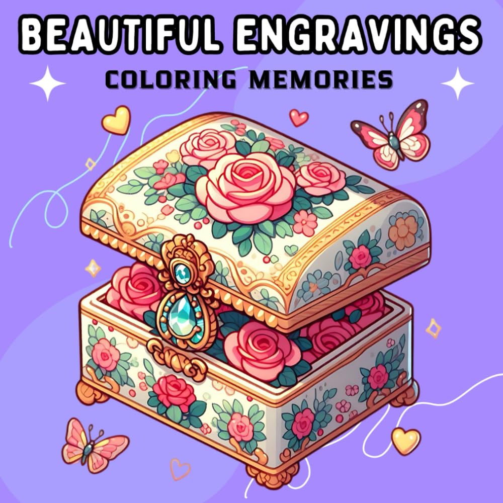 Miniature Art Coloring Book for Adults: Beautiful Print-Themed Designs on Various Objects That Evoke Memories for a Mindful Coloring Experience, Perfect Gift for Relaxation and Stress Relief