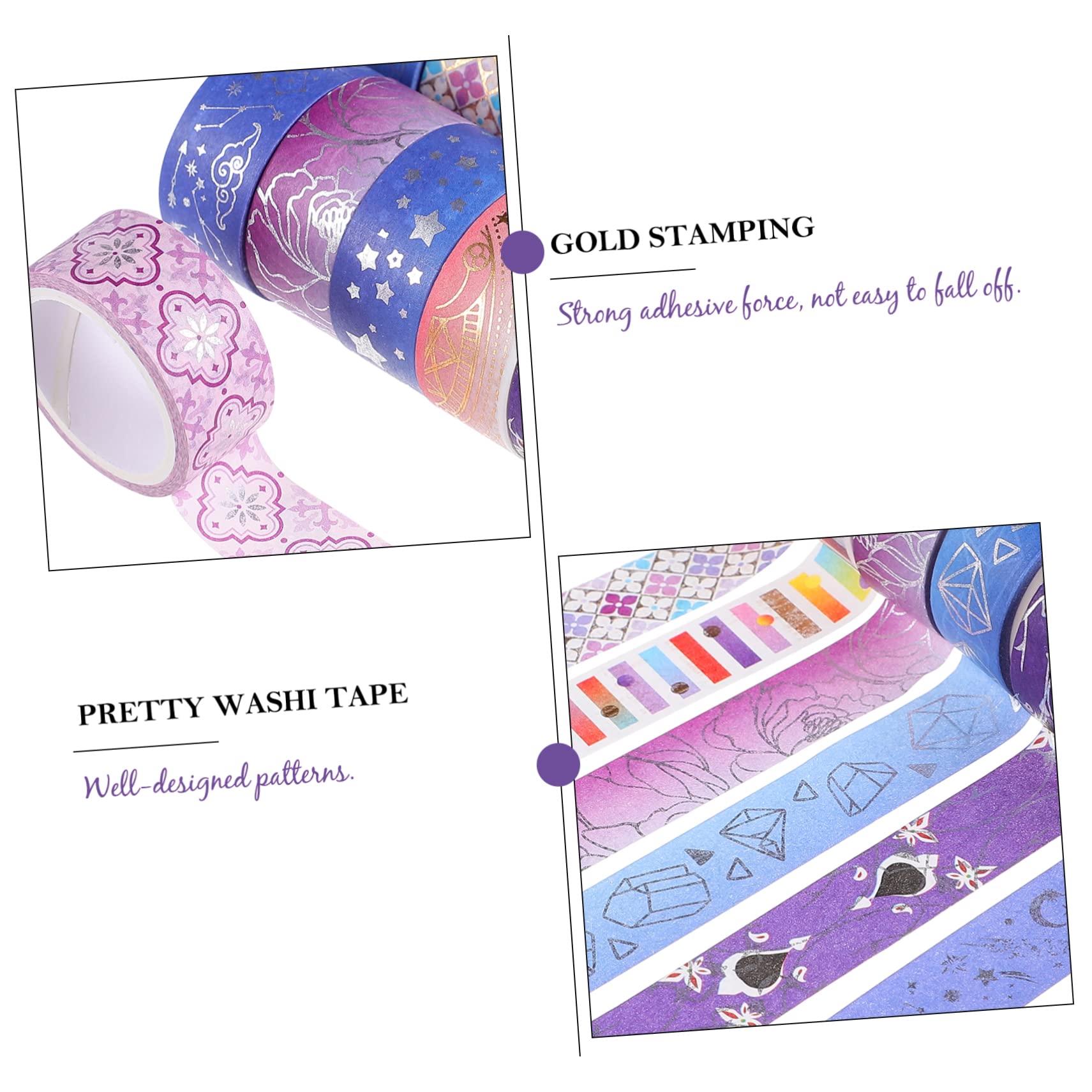 STOBOK 36rollen Dekoratives Washi Tape Stilvolles Klebeband Für -handwerke Scrapbooking Und Journaling Für Kreative Projekte Und Dekorationen