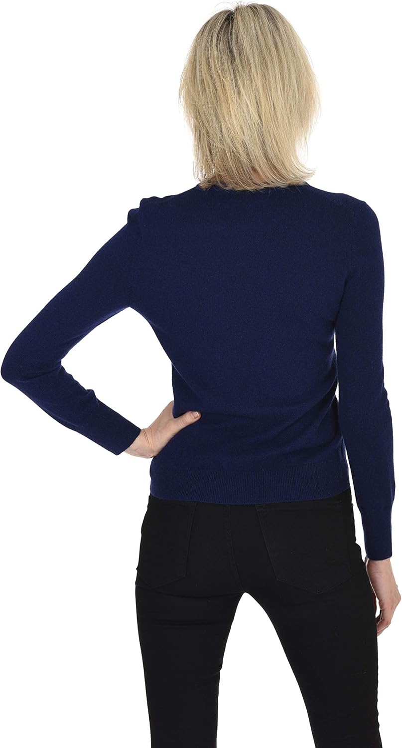 Cashmeren Women’s Basic Crewneck Sweater 100% Pure Cashmere Long Sleeve Round Neck Pullover - Image 3
