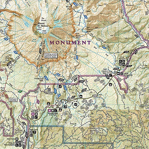 Mount St. Helens, Mount Adams Map [Gifford Pinchot National Forest] (National Geographic Trails Illustrated Map, 822) #TOP1
