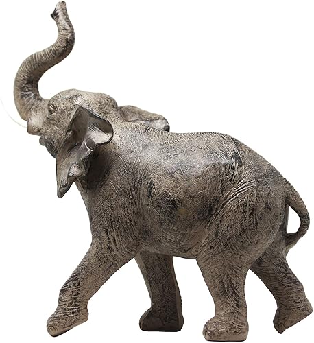 Miniatura 10 de Seraphic Estatua de Elefante Africano Grande de 13", Regalos para Mujeres, Escultura de Decoración de Elefante Grande con Trompa Levantada para