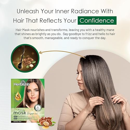 Miniatura 4 de Herbishh Mascarilla para el cabello de argán acondicionadora profunda e hidratación para un cabello de aspecto más saludable para cabello muy seco