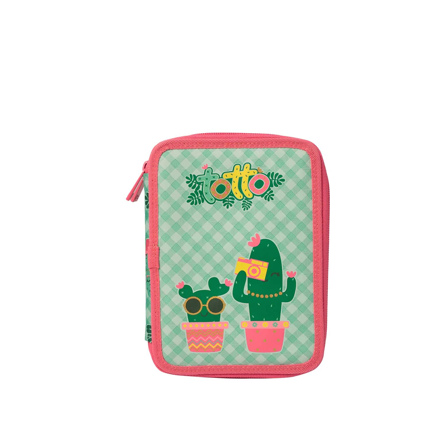 Estuche Escolar Plano portalapices TOTTO - Lovely Cactus